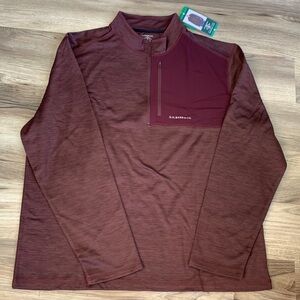 GH Bass & Co Men ¼ Zip Pullover XL 🆕  Item 1270482 Red GHBass Casual Outerwear